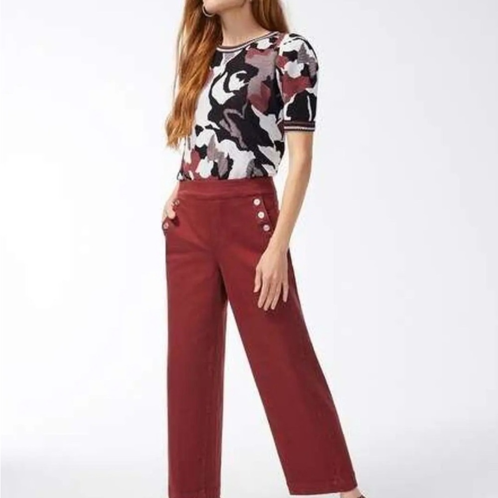 NWT Chico’s Wide Leg Pull-Up Sable Brown Pant - Women’s Size 4R, Chico’s Size 0R